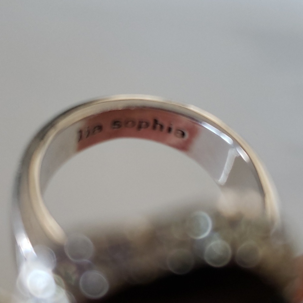 Large Flower Sparkling Statement Ring - image 3